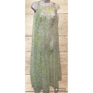 Vintage Van Roalte Hostess Dress Coverup Sheer Daisy Groovy‎ Mod Size Small Rare